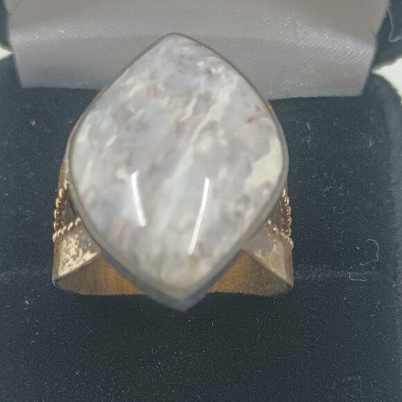 Jay King Jewelry - Vintage Jay King Sterling Silver Agate Ring.Size 10